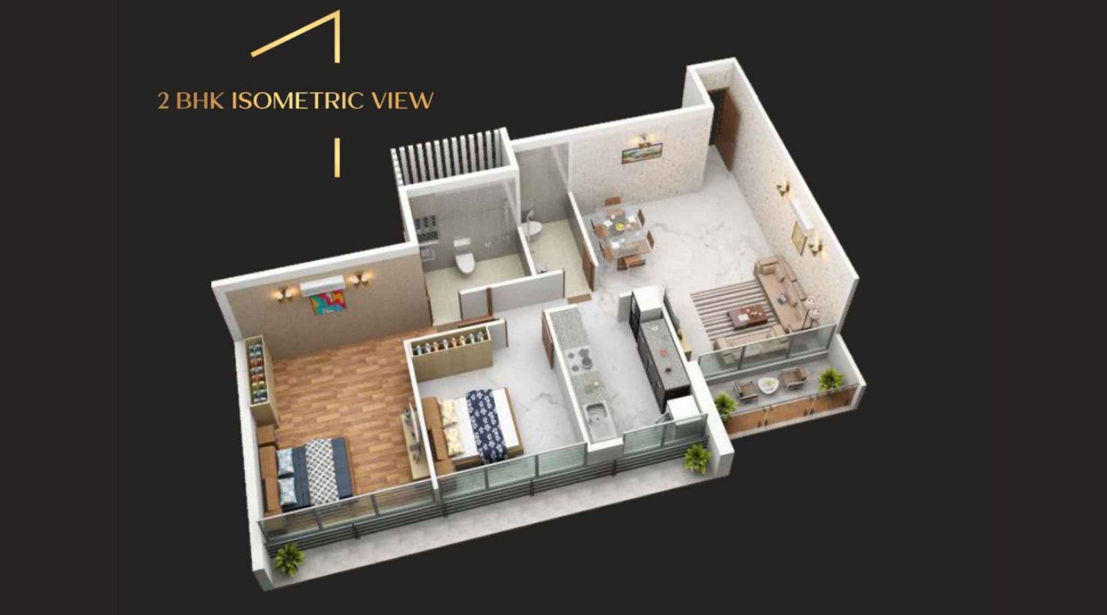 Crystal-Crown-2-BHK-Plan